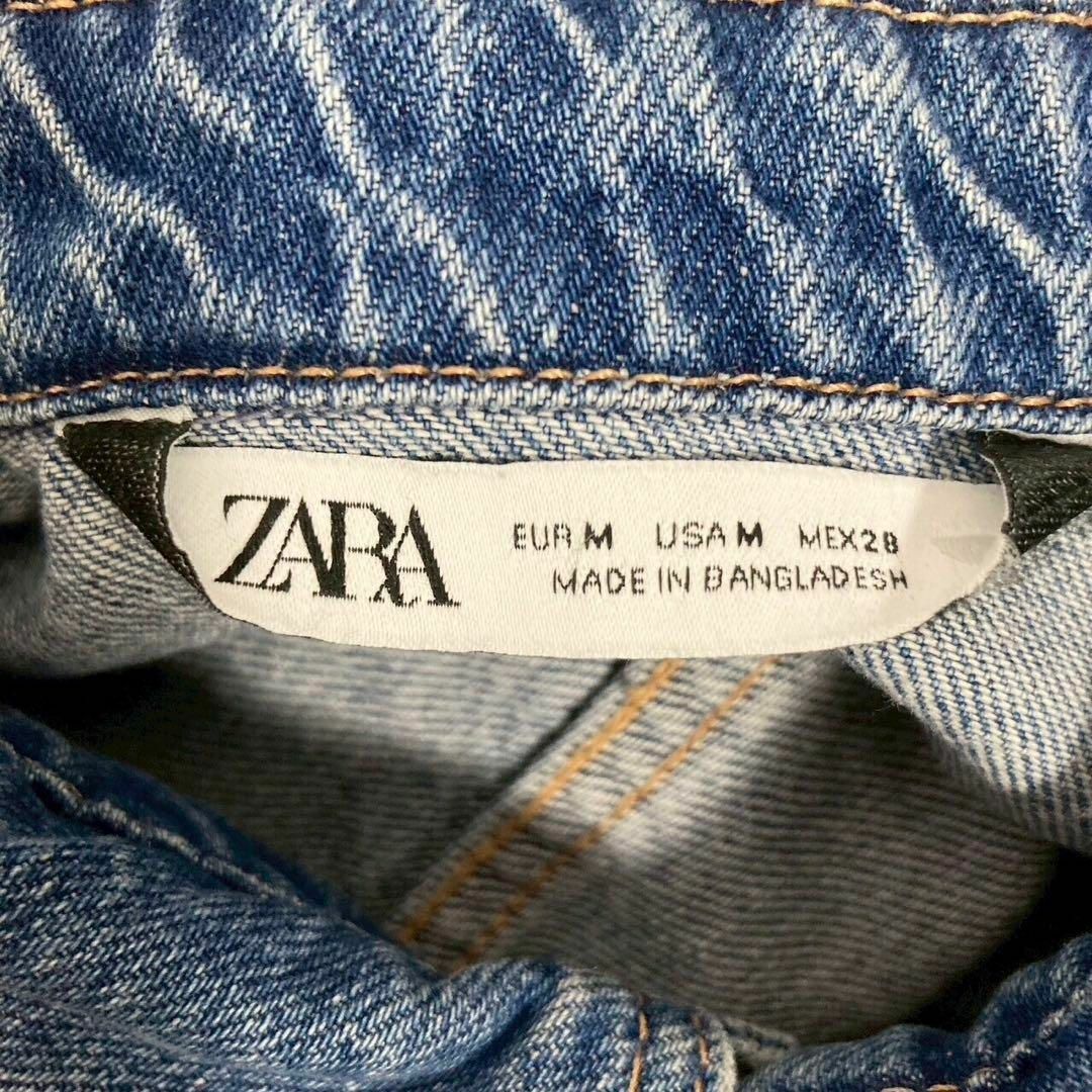 ZARA - ザラ デニムオールインワン ジャンプスーツ つなぎ M ZARA - ザラ デニムオールインワン ジャンプスーツ つなぎ M
