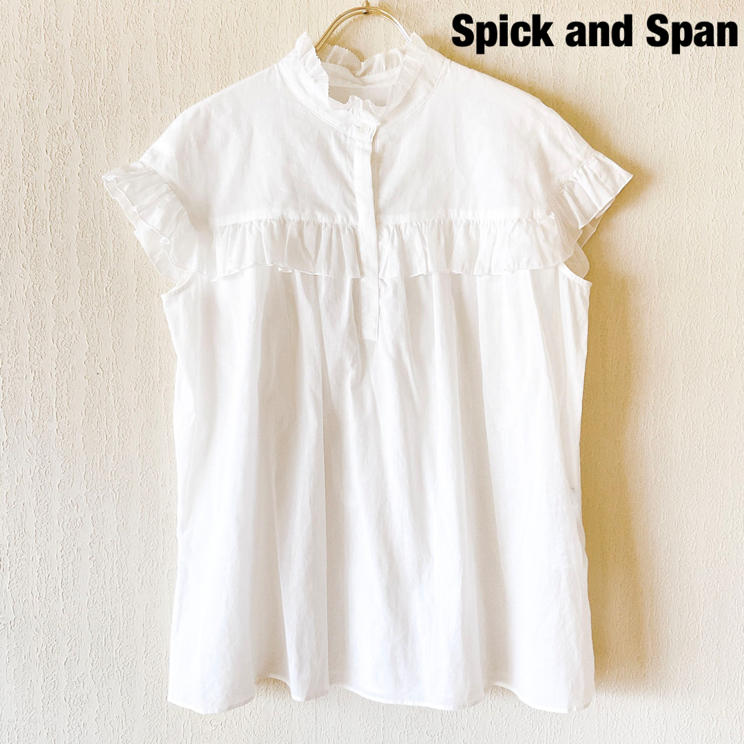 Spick & Span - ほぼ未使用2023SSコットンボイルフリルフレンチ Spick & Span - ほぼ未使用2023SSコットンボイルフリルフレンチ