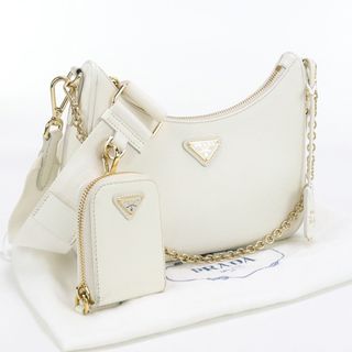 PRADA - プラダ ロゴプレート ショルダーバッグ レディース PRADA - プラダ ロゴプレート ショルダーバッグ レディース