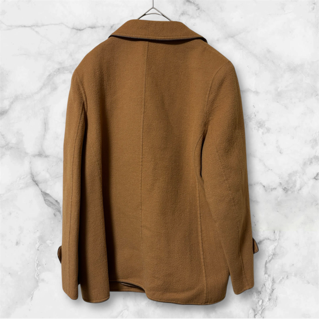 AQUA SCUTUM - Aquascutum ダブルボタンコート Pコート キャメル