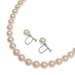 MIKIMOTO - 【極美品】MIKIMOTO アコヤ真珠ダイヤつきネックレス MIKIMOTO - 【極美品】MIKIMOTO アコヤ真珠ダイヤつきネックレス