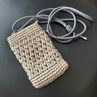 ハンドメイド　スマホショルダー　マニラヘンプ　