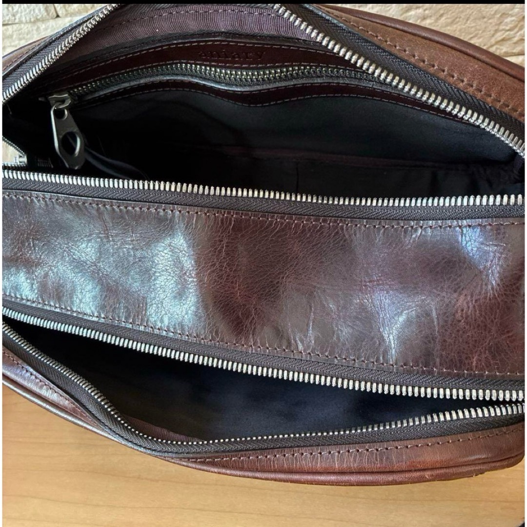 aniary - aniary ショルダーバッグスクエア型 Antique Leather aniary - aniary ショルダーバッグスクエア型 Antique Leather