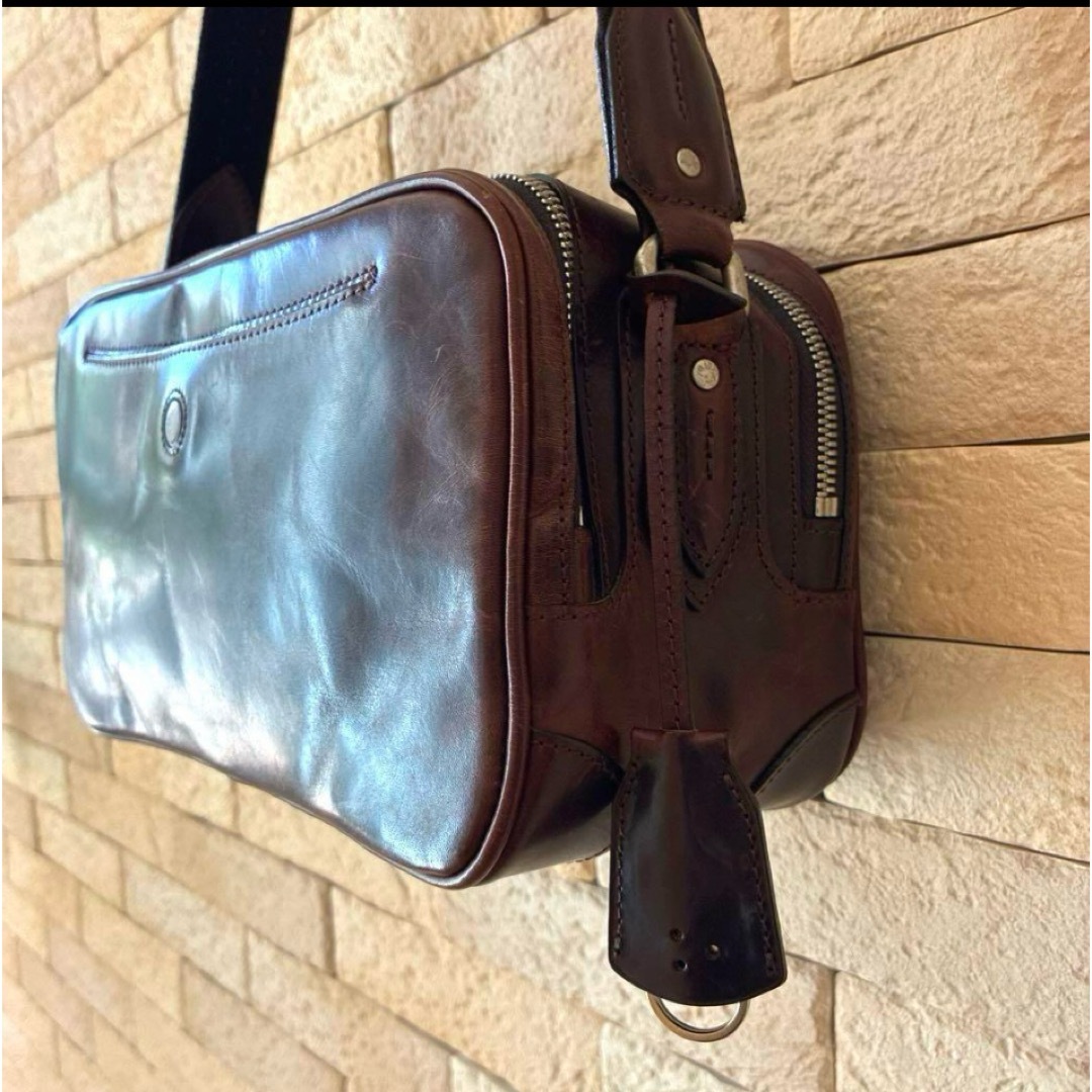 aniary - aniary ショルダーバッグスクエア型 Antique Leather aniary - aniary ショルダーバッグスクエア型 Antique Leather