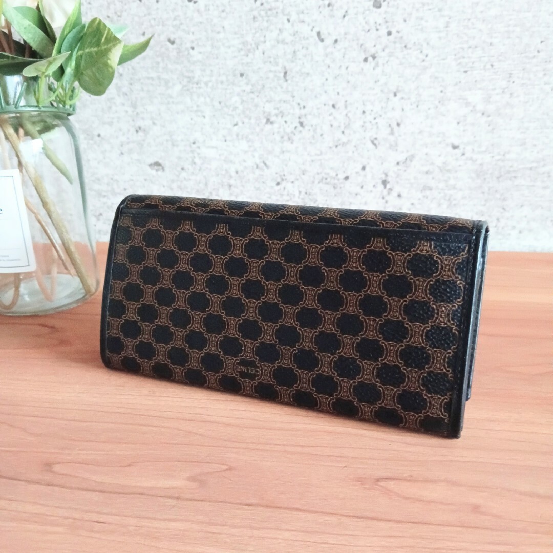 CELINE - 美品 セリーヌ がま口 レザー 長財布 ビンテージ CELINE - 美品 セリーヌ がま口 レザー 長財布 ビンテージ