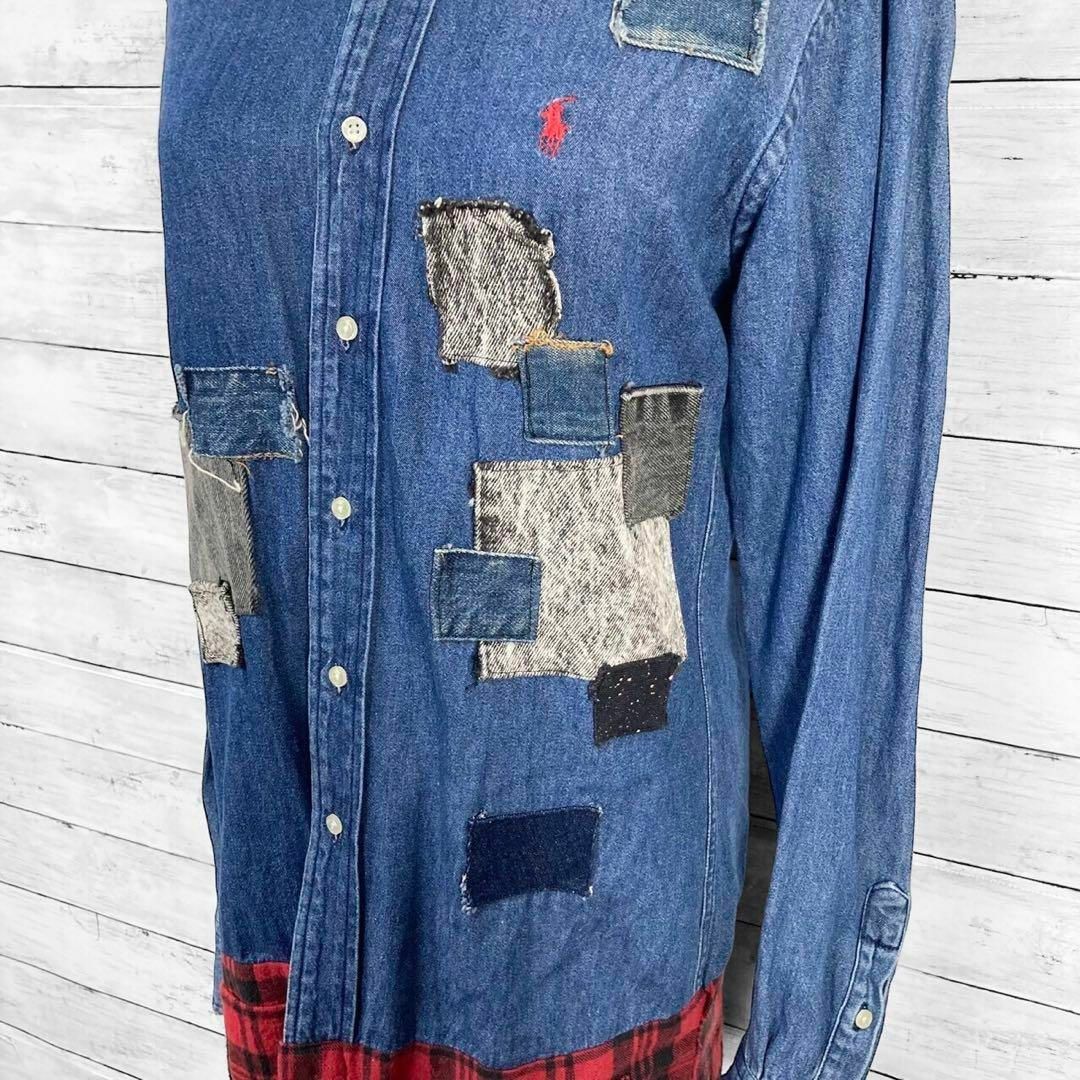 POLO RALPH LAUREN - ポロラルフローレン パッチワーク デニム POLO RALPH LAUREN - ポロラルフローレン パッチワーク デニム