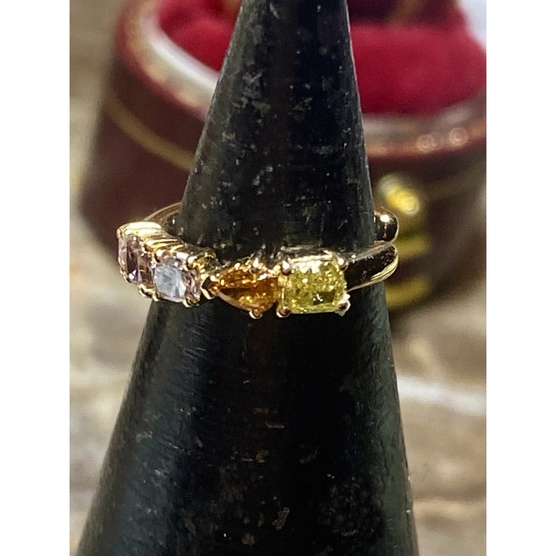 キラッキラ✨天然マルチカラーダイヤモンドイヤーカフの通販 by キラッキラ✨天然マルチカラーダイヤモンドイヤーカフの通販 by