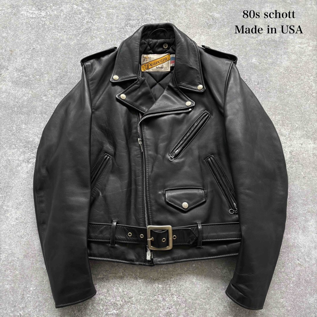 schott - 【schott】 ショット ダブルライダースジャケット 80s schott - 【schott】 ショット ダブルライダースジャケット 80s