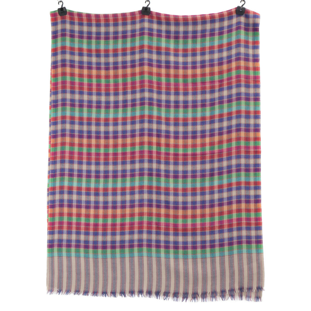 ETRO - エトロ 【美品/国内正規】チェック カシミヤxシルクの ETRO - エトロ 【美品/国内正規】チェック カシミヤxシルクの