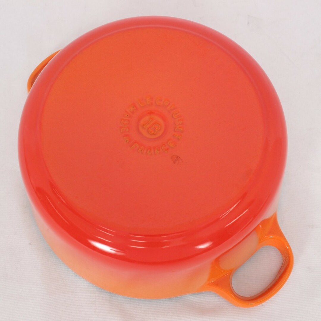 LE CREUSET - ル・クルーゼ ココット・ロンド 18cm オレンジ LE CREUSET - ル・クルーゼ ココット・ロンド 18cm オレンジ