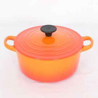 LE CREUSET - ル・クルーゼ ココット・ロンド 18cm オレンジ LE CREUSET - ル・クルーゼ ココット・ロンド 18cm オレンジ