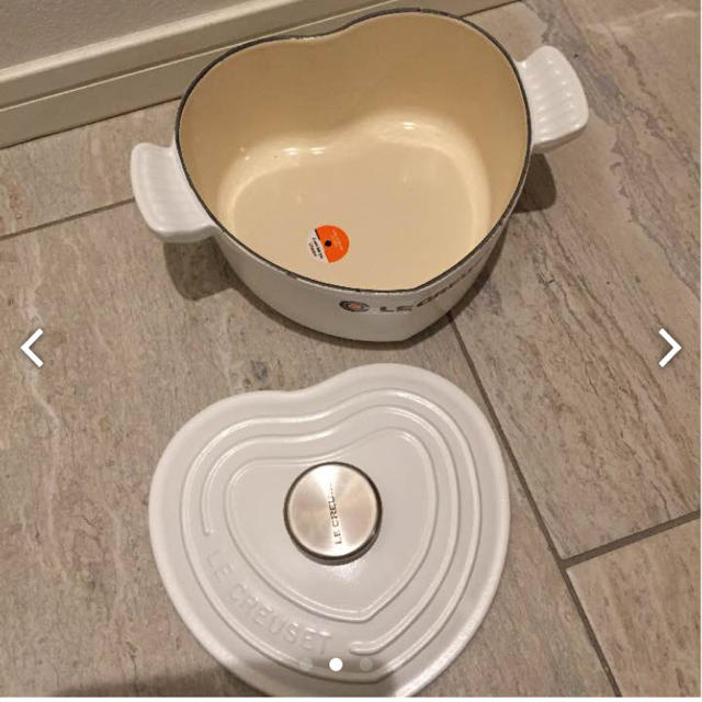 LE CREUSET(ルクルーゼ)の新品 ルクルーゼ ココット ダムール コットン 白 インテリア/住まい/日用品のキッチン/食器(鍋/フライパン)の商品写真