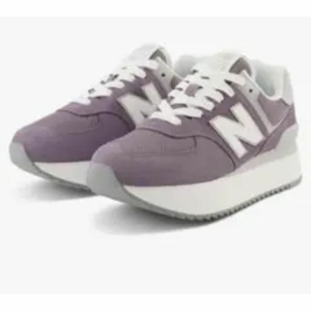 New Balance - ニューバランス　574   厚底　パープル　24.0cm
