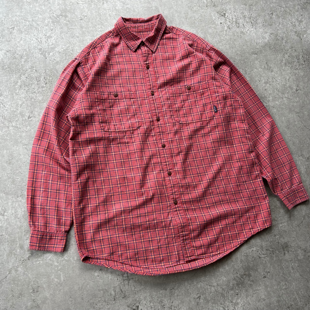patagonia - 90s パタゴニア ネルシャツ M ポルトガル製 レッド patagonia - 90s パタゴニア ネルシャツ M ポルトガル製 レッド