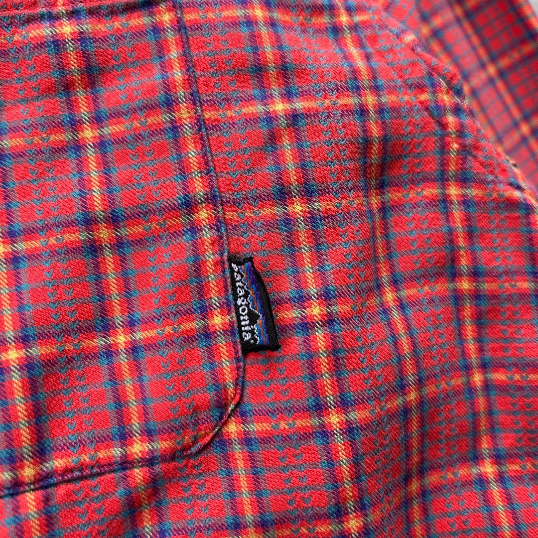 patagonia - 90s パタゴニア ネルシャツ M ポルトガル製 レッド patagonia - 90s パタゴニア ネルシャツ M ポルトガル製 レッド