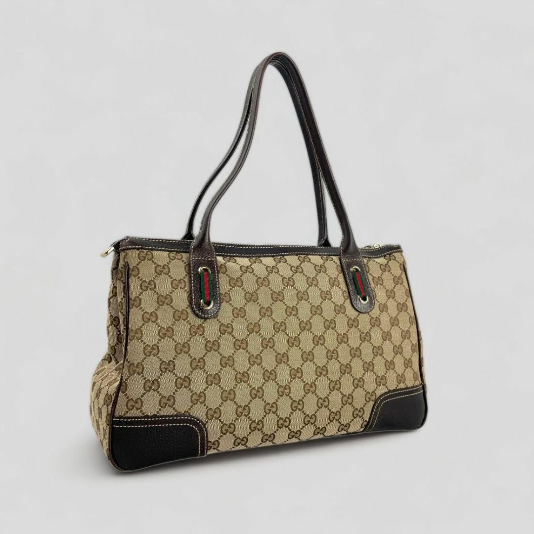 GUCCI - □グッチ GGキャンバス□ シェリーライン トートバッグ GUCCI - □グッチ GGキャンバス□ シェリーライン トートバッグ