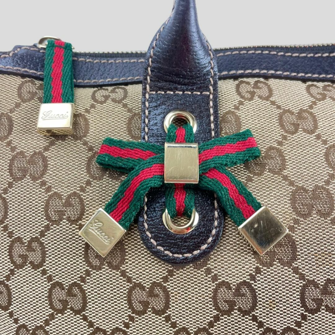 GUCCI - □グッチ GGキャンバス□ シェリーライン トートバッグ GUCCI - □グッチ GGキャンバス□ シェリーライン トートバッグ
