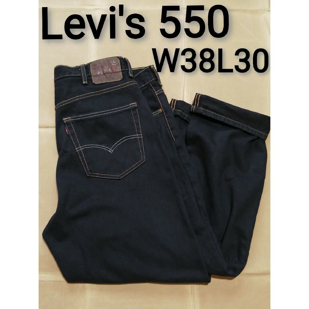 Levi's - Levi's 550 W38L30 先染めブラックジーンズ USA仕様の Levi's - Levi's 550 W38L30 先染めブラックジーンズ USA仕様の