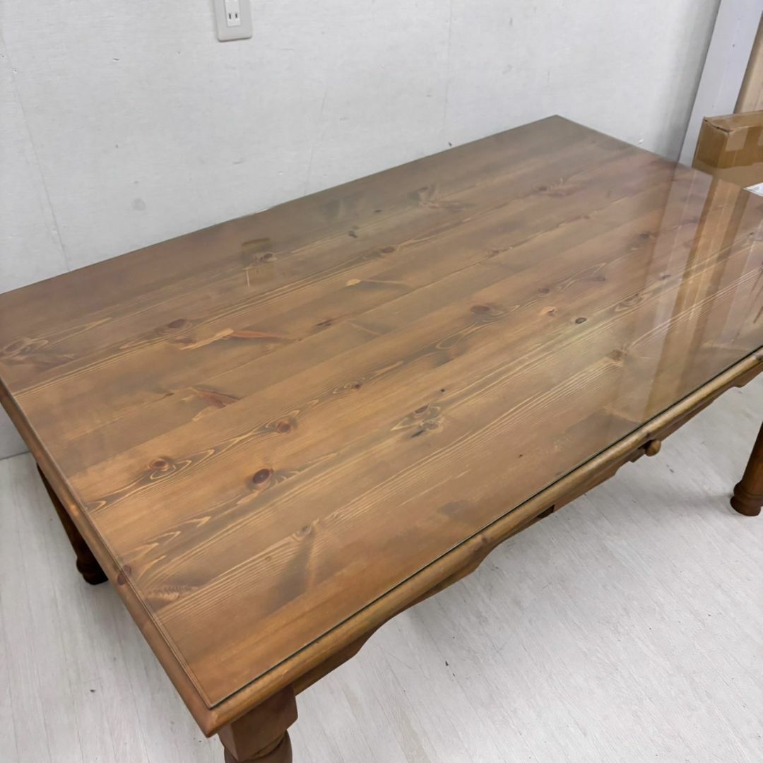 23497 ガラス天板 ダイニングテーブル 引き出し付の通販 by 家具 23497 ガラス天板 ダイニングテーブル 引き出し付の通販 by 家具