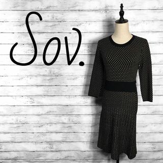 Sov. - ダブルスタンダード sov ネイビー 襟付きワンピースの Sov. - ダブルスタンダード sov ネイビー 襟付きワンピースの