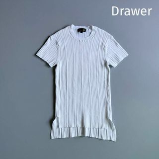 Drawer - ドゥロワー カシミヤ リブ ニット 18G タートル 三尋木 Drawer - ドゥロワー カシミヤ リブ ニット 18G タートル 三尋木