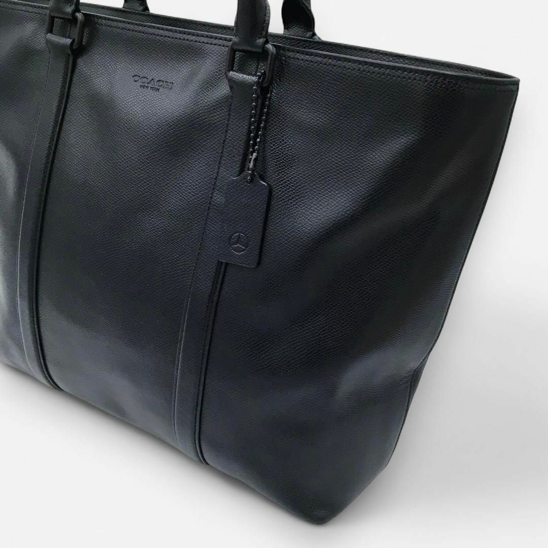 COACH - コーチ×メルセデスベンツ レザートートバッグ ブラック COACH - コーチ×メルセデスベンツ レザートートバッグ ブラック