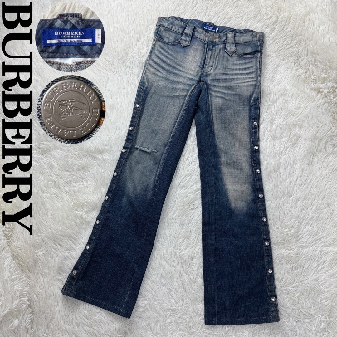 BURBERRY - 希少♡Y2K♡BURBERRY バーバリー ダメージ ビジュー BURBERRY - 希少♡Y2K♡BURBERRY バーバリー ダメージ ビジュー