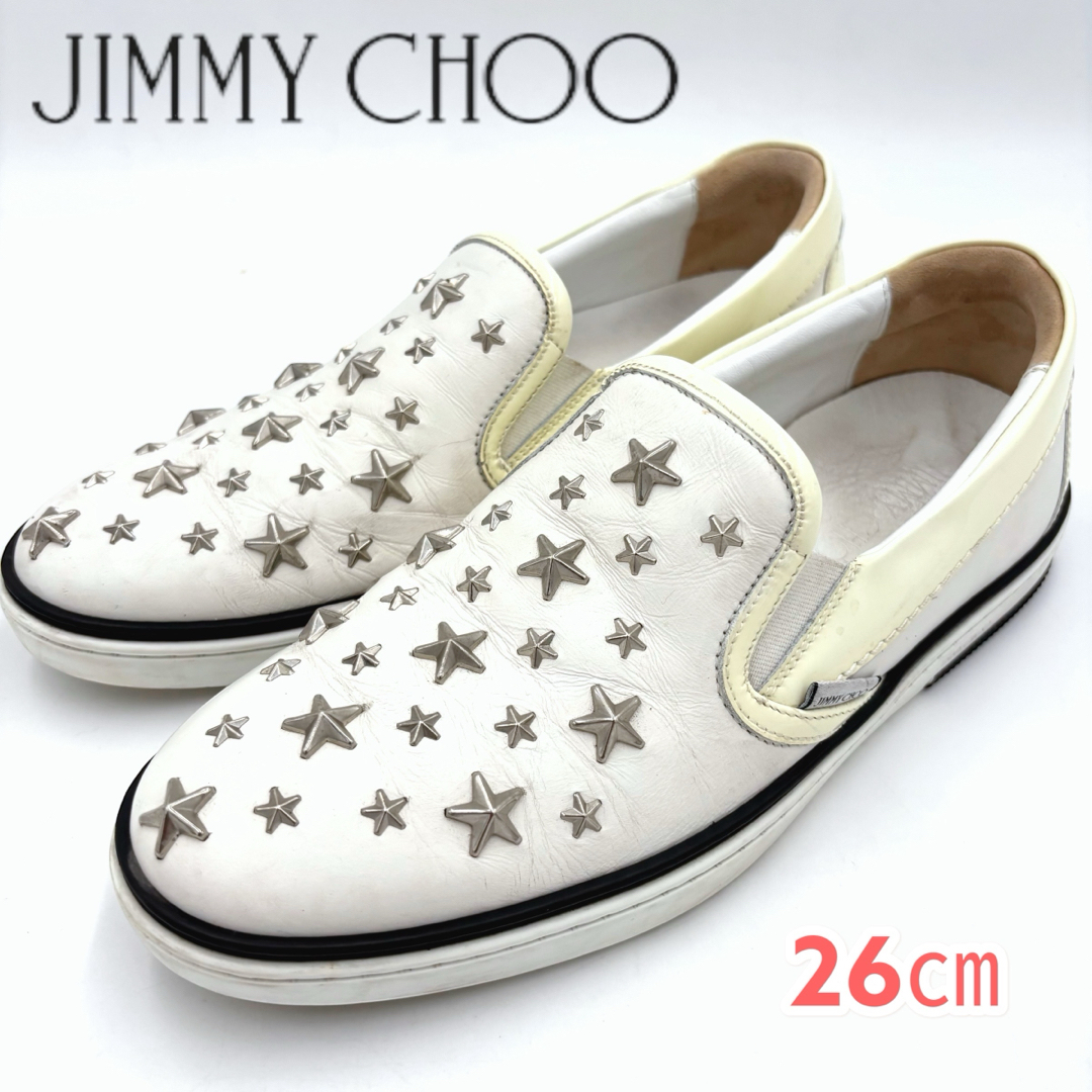 JIMMY CHOO - ジミーチュウ スタースタッズ レザー スリッポン JIMMY CHOO - ジミーチュウ スタースタッズ レザー スリッポン