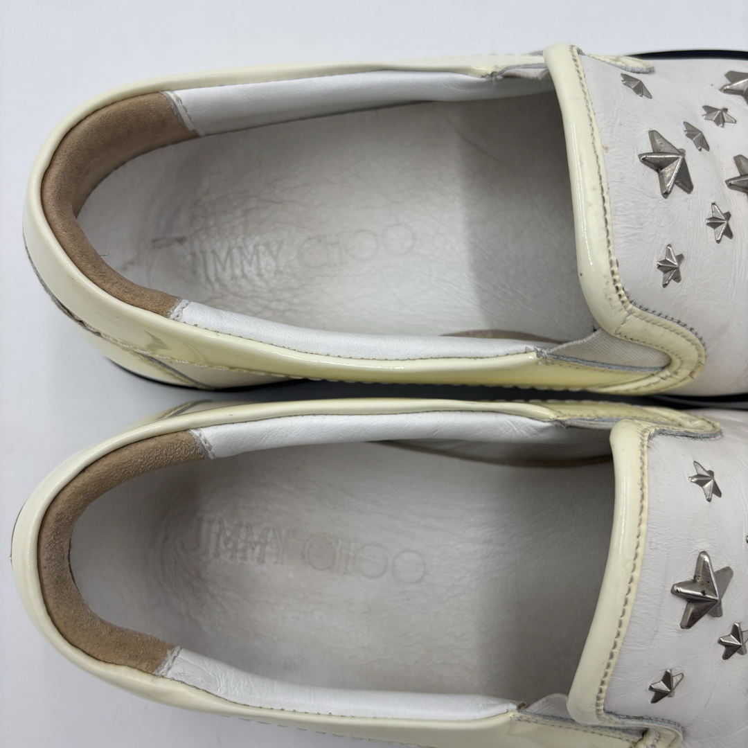 JIMMY CHOO - ジミーチュウ スタースタッズ レザー スリッポン JIMMY CHOO - ジミーチュウ スタースタッズ レザー スリッポン