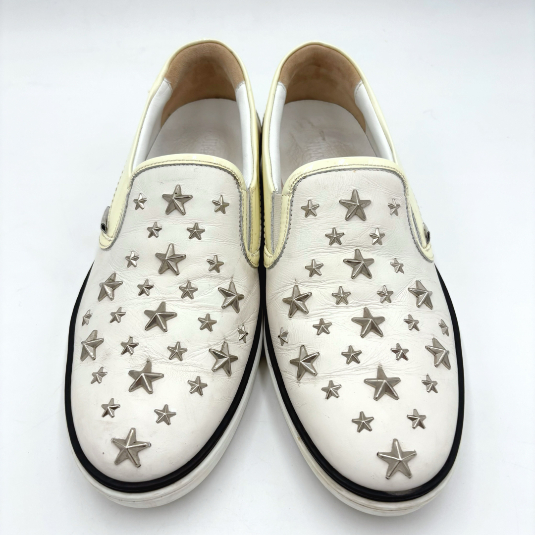 JIMMY CHOO - ジミーチュウ スタースタッズ レザー スリッポン JIMMY CHOO - ジミーチュウ スタースタッズ レザー スリッポン
