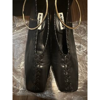 JIL SANDER - JIL SANDER ジルサンダー アンクルリングパンプス JIL SANDER - JIL SANDER ジルサンダー アンクルリングパンプス