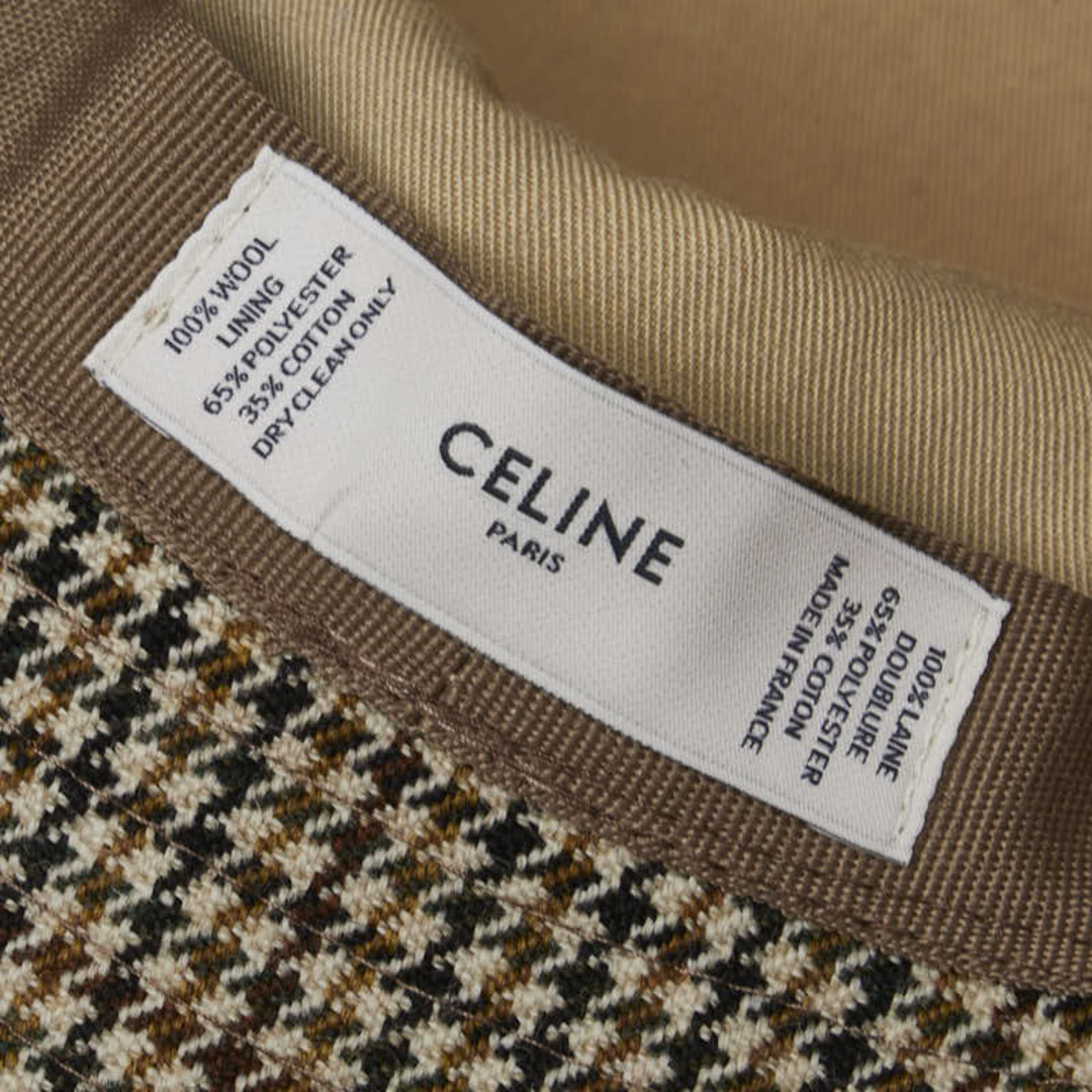 CELINE - セリーヌ 千鳥格子 ロゴ 帽子 バケットハット サイズ:M CELINE - セリーヌ 千鳥格子 ロゴ 帽子 バケットハット サイズ:M