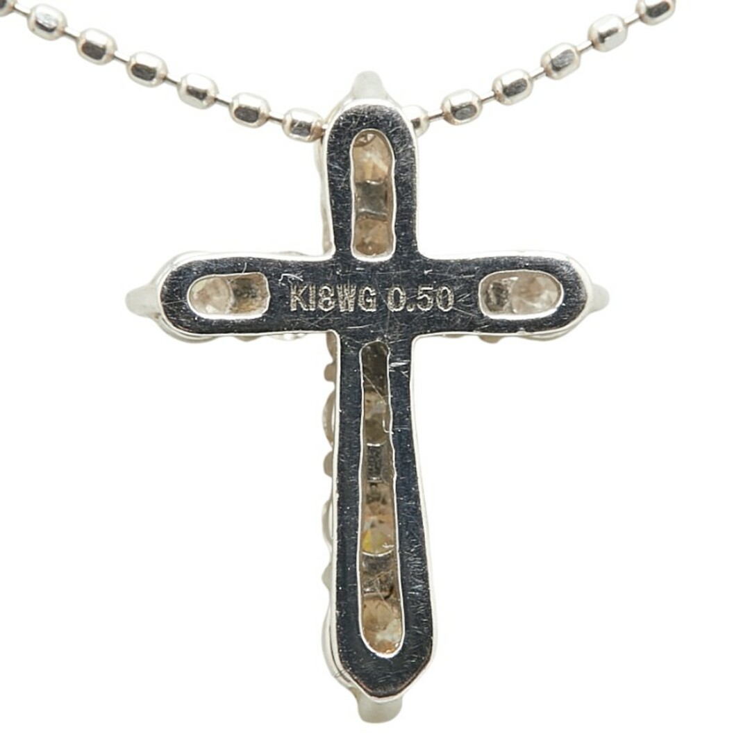 K18WG ホワイトゴールド ネックレス ダイヤ 0.50ct 【240-04022 K18WG ホワイトゴールド ネックレス ダイヤ 0.50ct 【240-04022