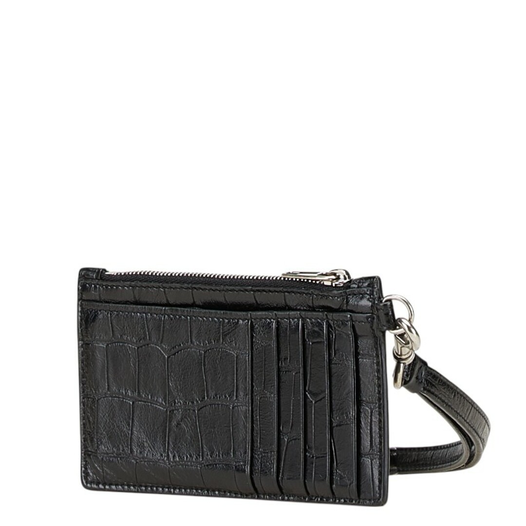 BALENCIAGA - バレンシアガ クロコ型押し カードケース コイン BALENCIAGA - バレンシアガ クロコ型押し カードケース コイン