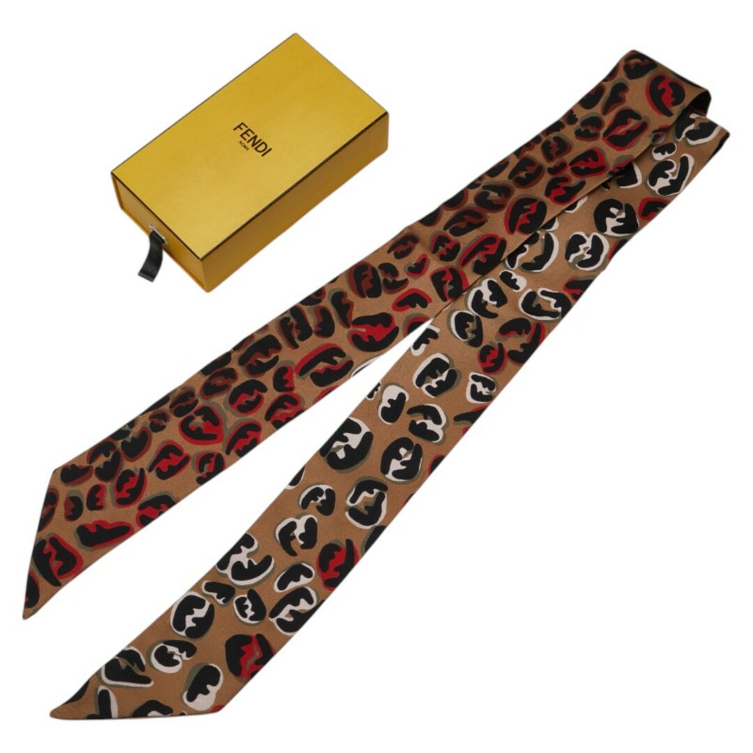 FENDI - 美品 フェンディ ズッカ レオパード ラッピー スカーフ FENDI - 美品 フェンディ ズッカ レオパード ラッピー スカーフ