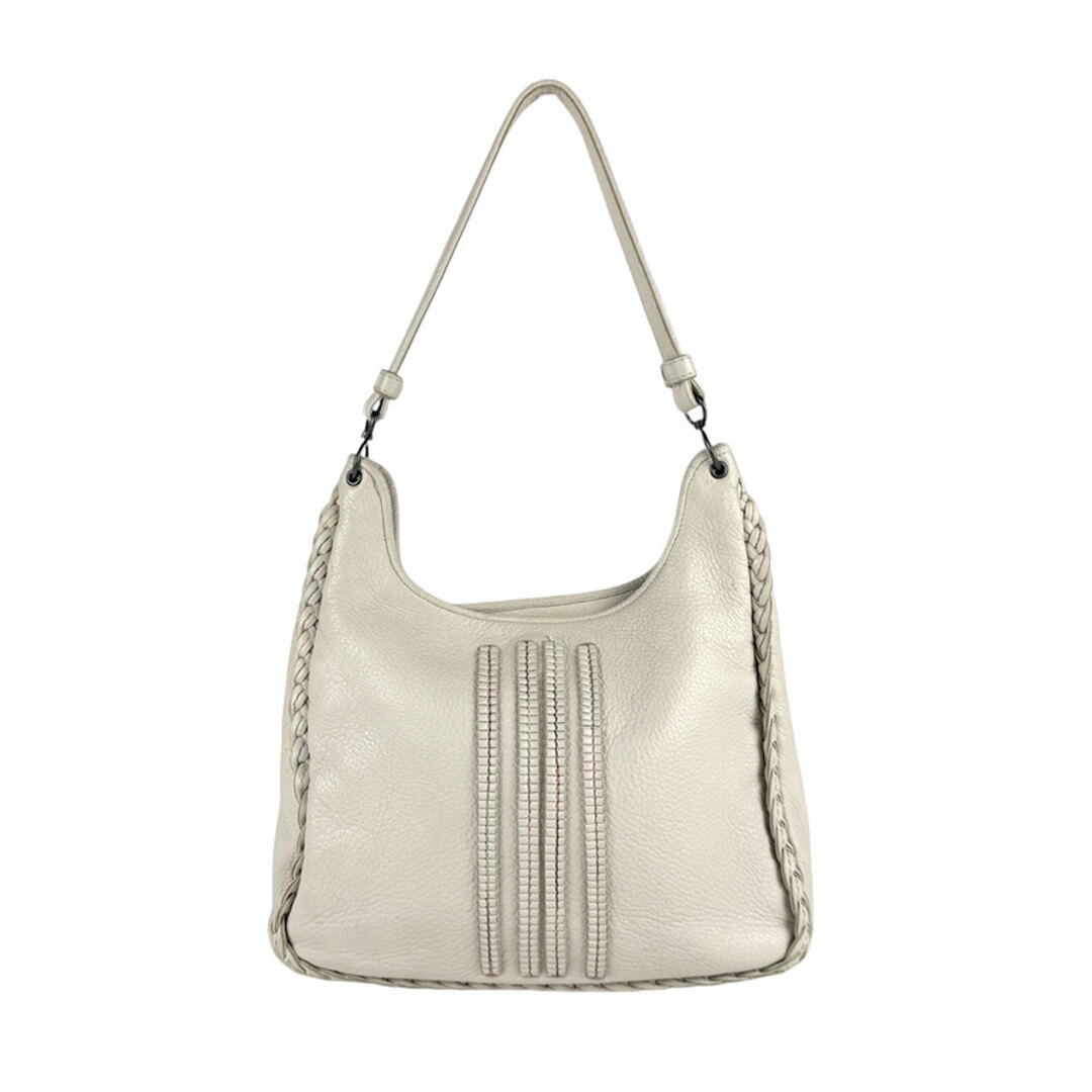 BOTTEGA VENETA - ボッテガヴェネタ BOTTEGAVENETA ショルダーバッグ レザー アイボリー レディース 送料無料【中古】 z4585