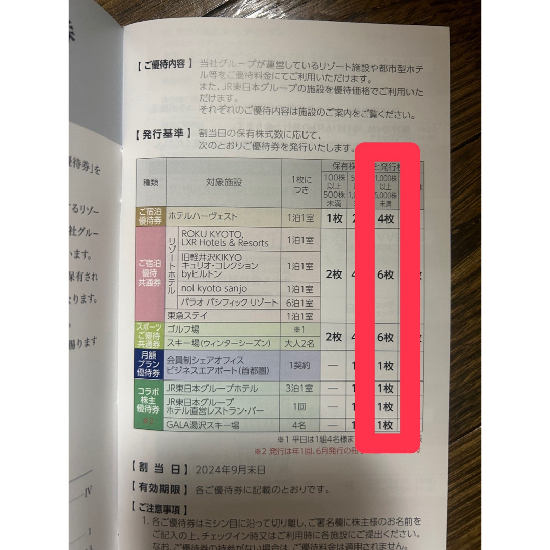 東急不動産ホールディングス株主優待冊子【最新】　匿名配送 チケットの優待券/割引券(宿泊券)の商品写真