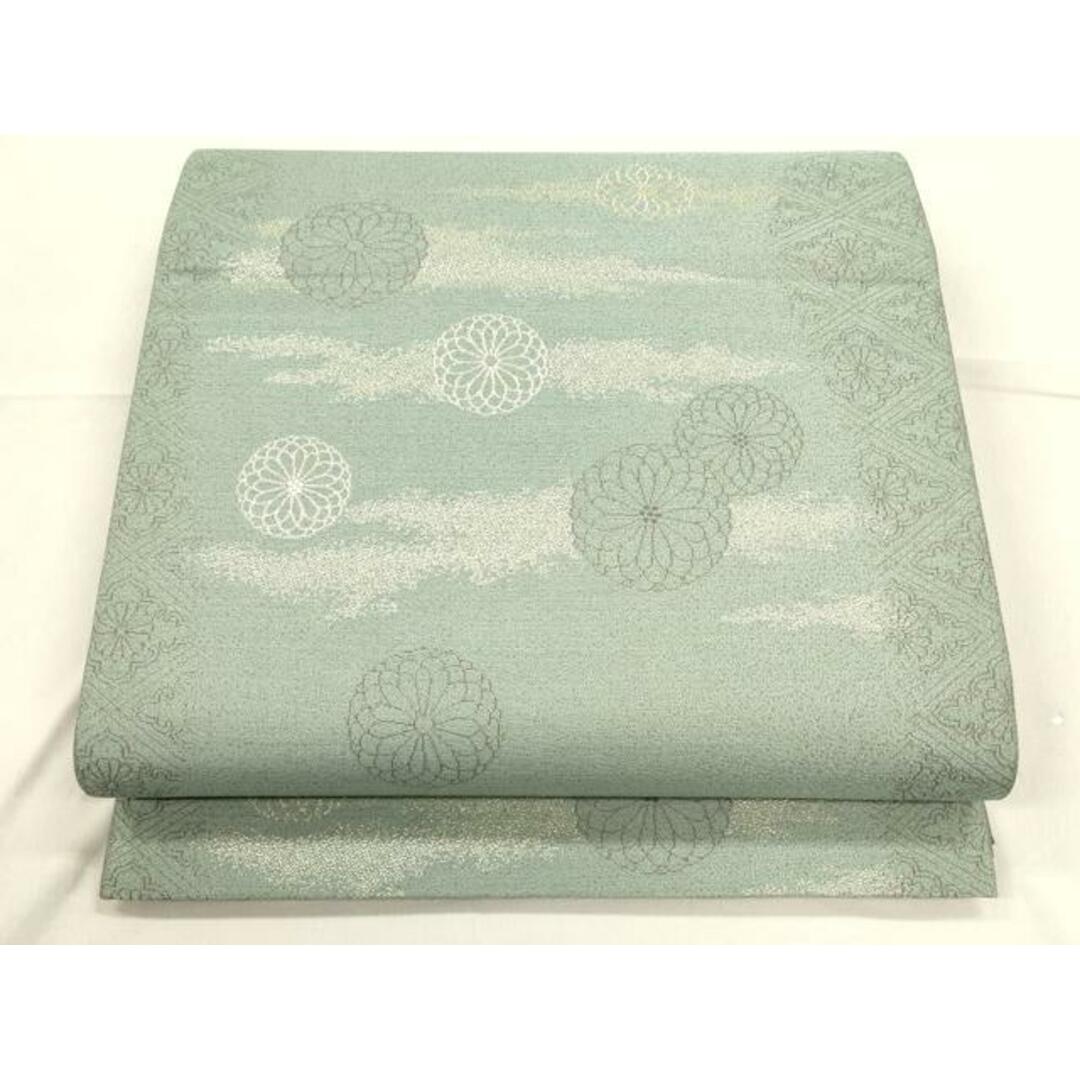 平和屋着物◎六通柄袋帯 紹巴菊華文 金糸 正絹 逸品 CAAO4257qe 平和屋着物◎六通柄袋帯 紹巴菊華文 金糸 正絹 逸品 CAAO4257qe