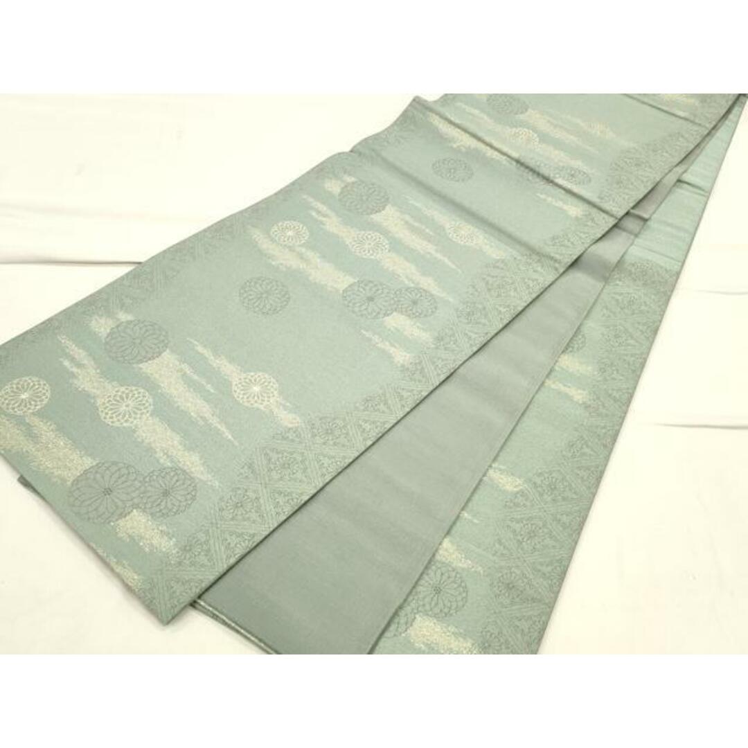 平和屋着物◎六通柄袋帯 紹巴菊華文 金糸 正絹 逸品 CAAO4257qe 平和屋着物◎六通柄袋帯 紹巴菊華文 金糸 正絹 逸品 CAAO4257qe