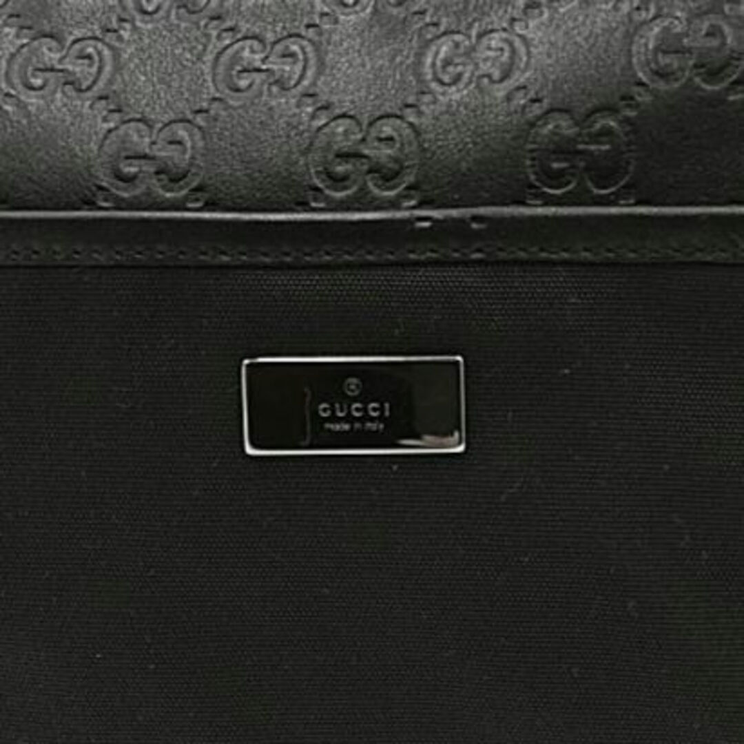 GUCCI - 【美品】GUCCI グッチ ポーチ シマ レザー ナイロン GUCCI - 【美品】GUCCI グッチ ポーチ シマ レザー ナイロン