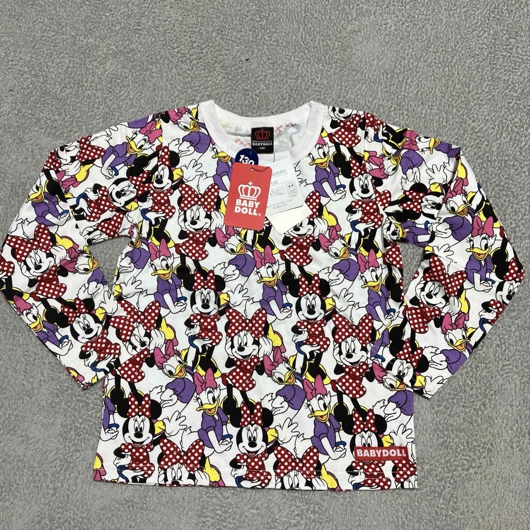 BABYDOLL(ベビードール)のベビードール ディズニー長袖Tシャツ 130cm キッズ/ベビー/マタニティのキッズ服女の子用(90cm~)(Tシャツ/カットソー)の商品写真