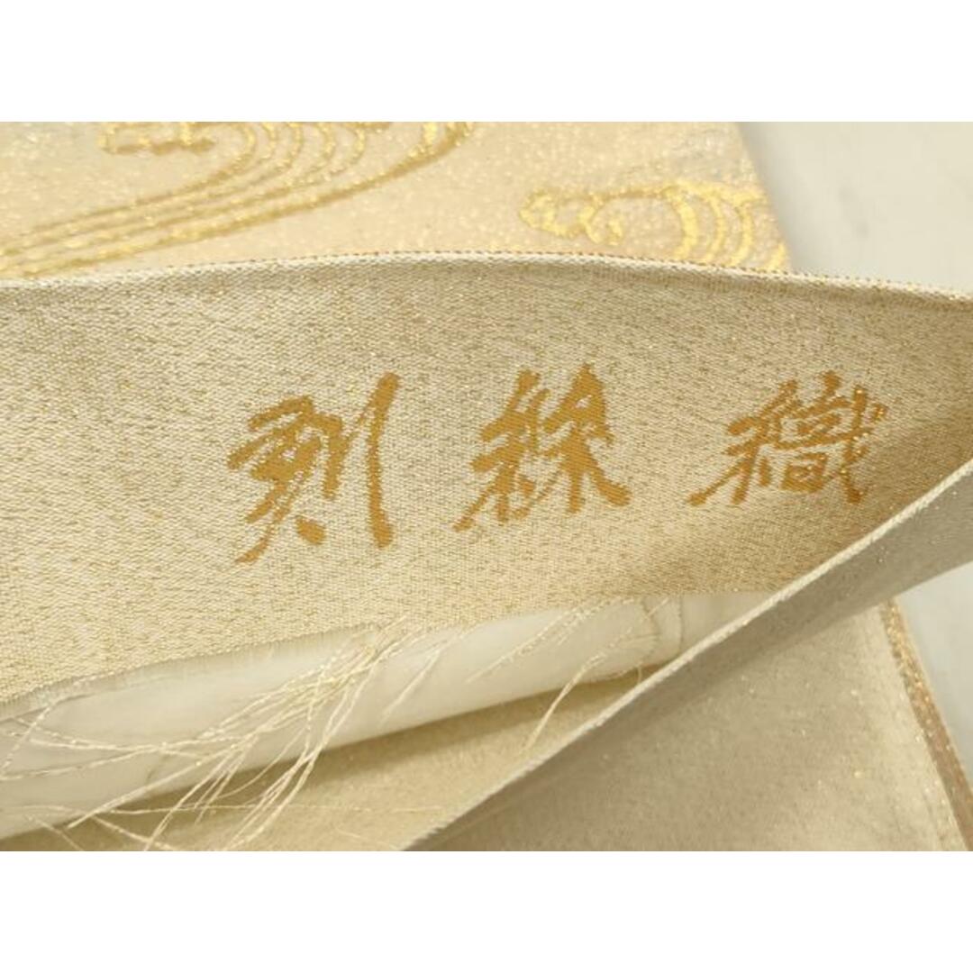 平和屋着物◎六通柄袋帯 綴れ 刻絲織 流水花鳥文 金銀糸 正絹 平和屋着物◎六通柄袋帯 綴れ 刻絲織 流水花鳥文 金銀糸 正絹