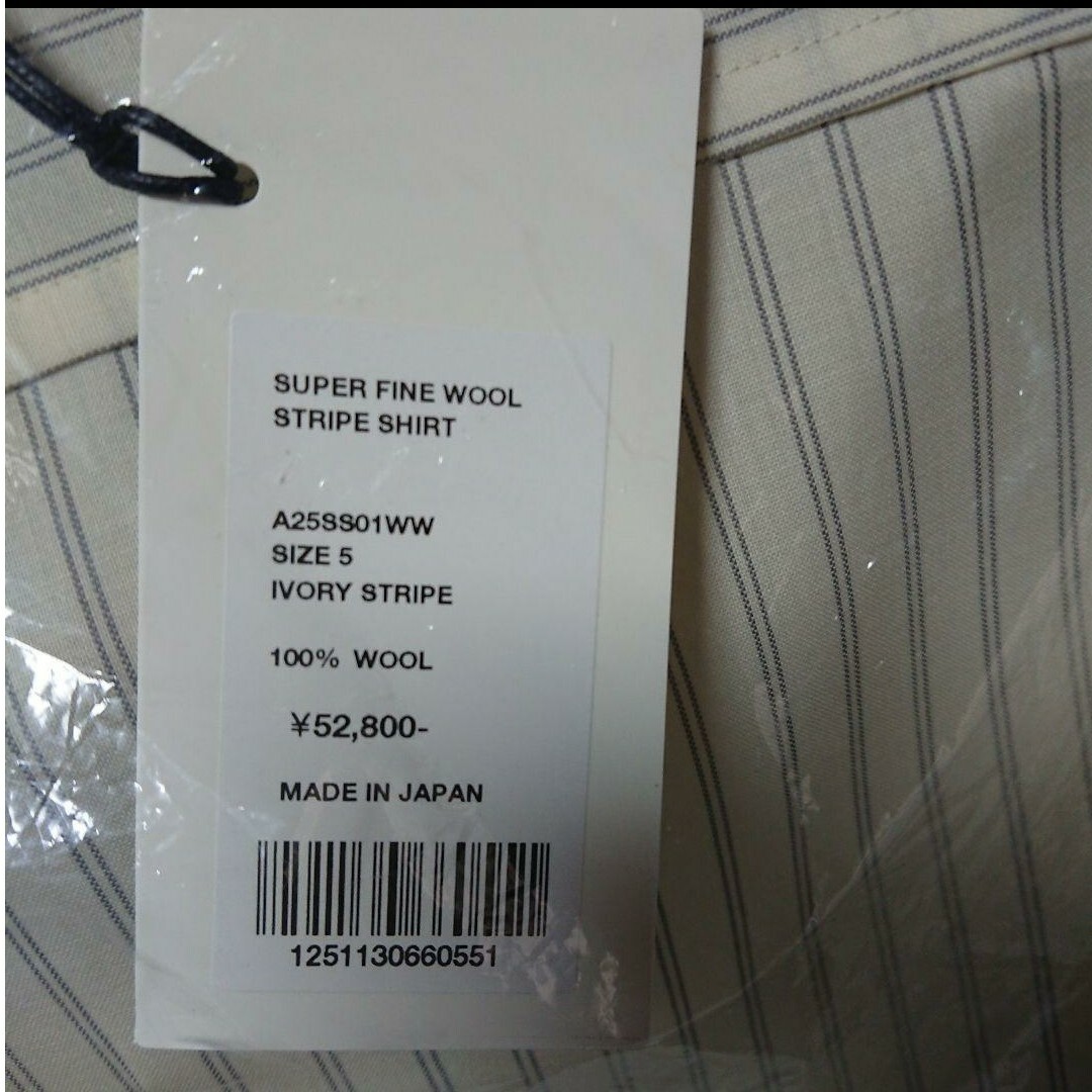 AURALEE - auralee SUPER FINE WOOL STRIPE SHIRTの通販 by KOB AURALEE - auralee SUPER FINE WOOL STRIPE SHIRTの通販 by KOB