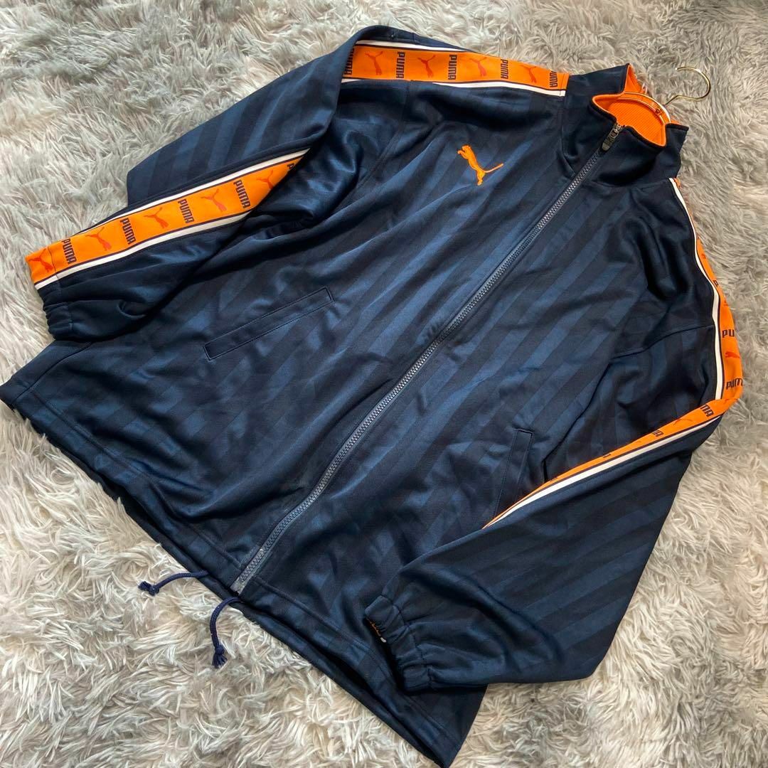 PUMA - ☆プーマ☆トラックジャケット【S-M】オレンジ×ネイビー PUMA - ☆プーマ☆トラックジャケット【S-M】オレンジ×ネイビー