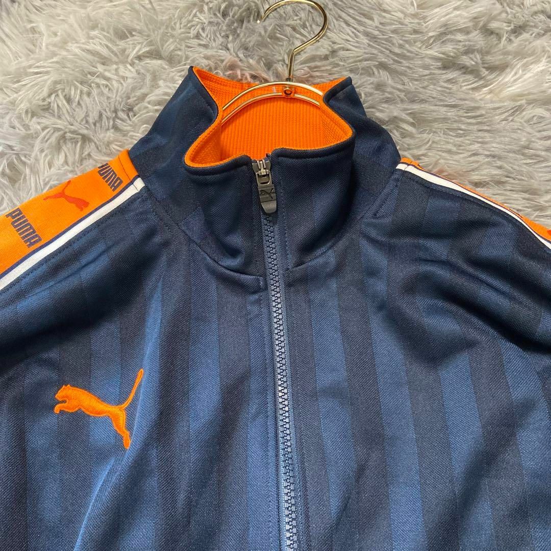 PUMA - ☆プーマ☆トラックジャケット【S-M】オレンジ×ネイビー PUMA - ☆プーマ☆トラックジャケット【S-M】オレンジ×ネイビー