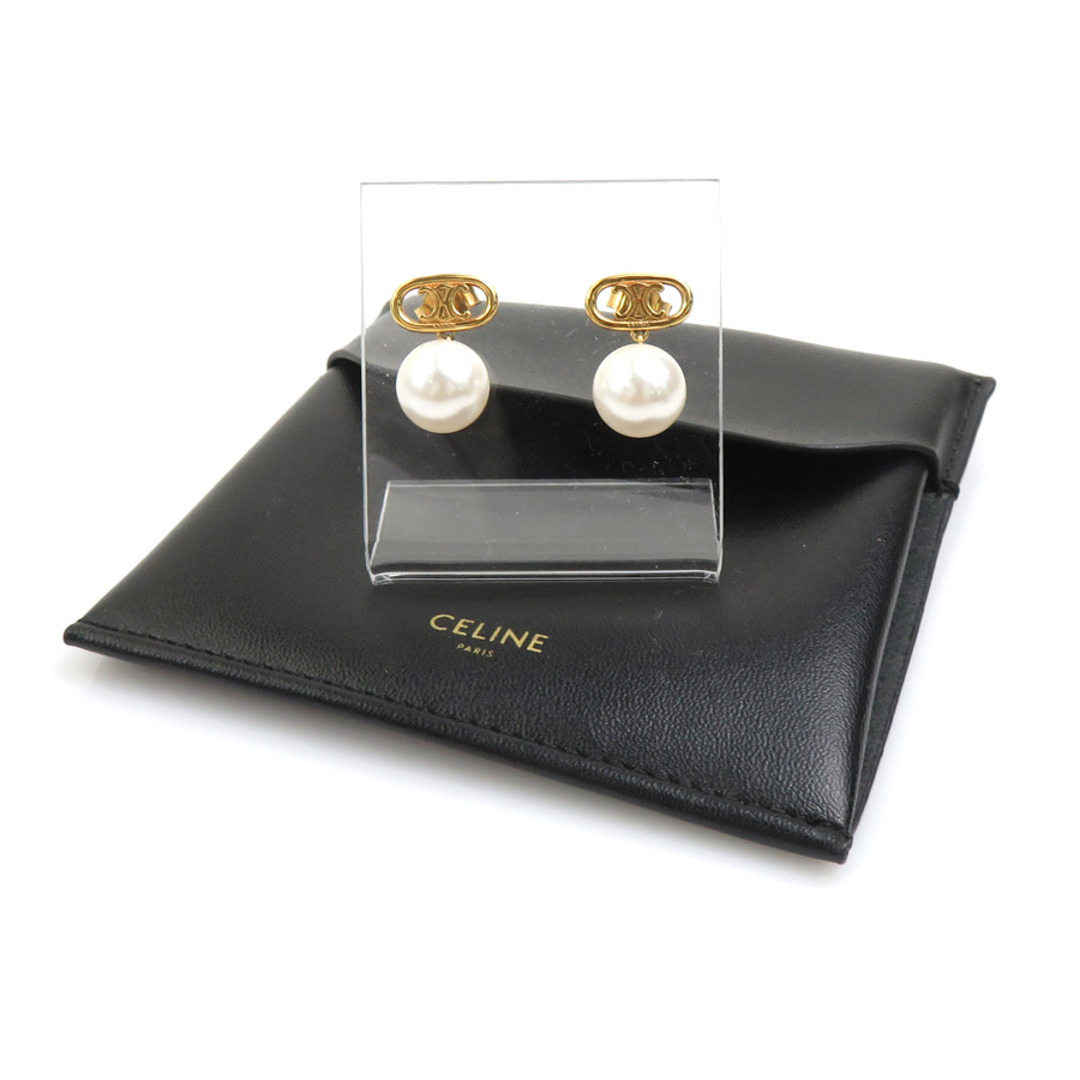 CELINE - セリーヌ CELINE ピアス メタル/フェイクパール CELINE - セリーヌ CELINE ピアス メタル/フェイクパール