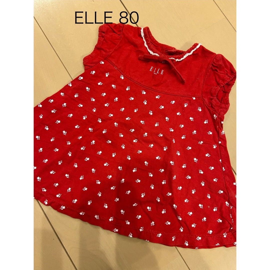ELLE - ELLE 赤 チュニック 80の通販 by jack's shop|エルなら ELLE - ELLE 赤 チュニック 80の通販 by jack's shop|エルなら