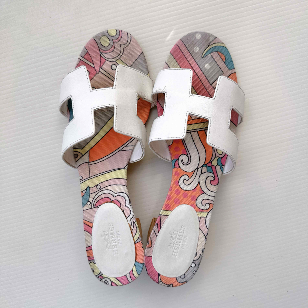 HERMES - HERMES エルメス オラン サンダル ミュール フラット HERMES - HERMES エルメス オラン サンダル ミュール フラット