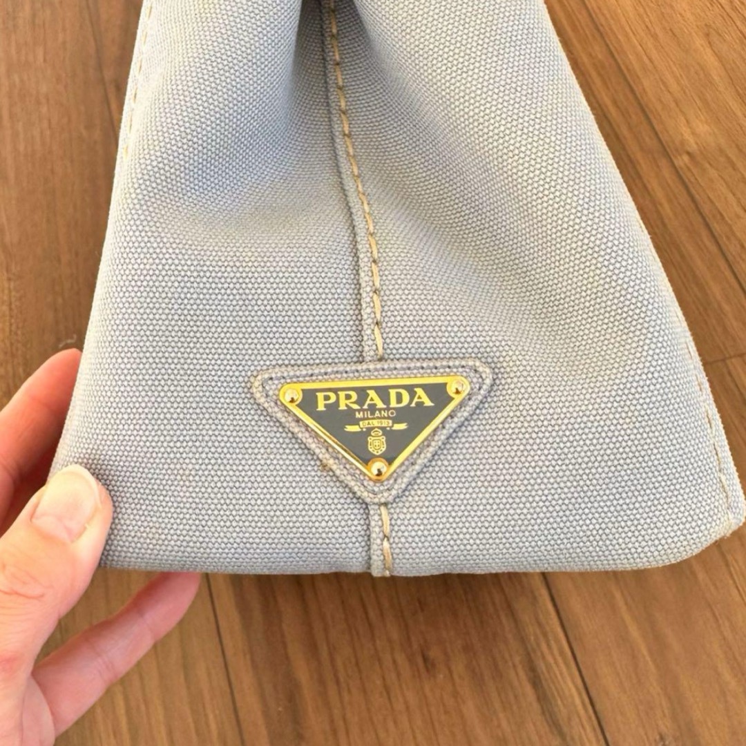 PRADA - #42 PRADA/カナパ/トートバッグ/ライトブルーの通販 by PRADA - #42 PRADA/カナパ/トートバッグ/ライトブルーの通販 by