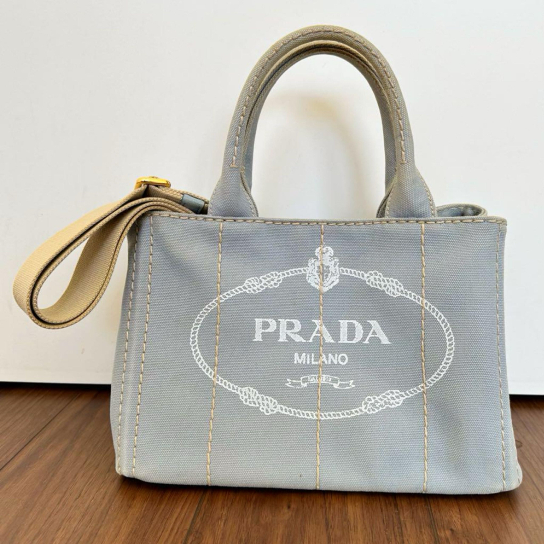 PRADA - #42 PRADA/カナパ/トートバッグ/ライトブルーの通販 by PRADA - #42 PRADA/カナパ/トートバッグ/ライトブルーの通販 by